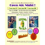 Island Grill Open Mic Night FLYER 